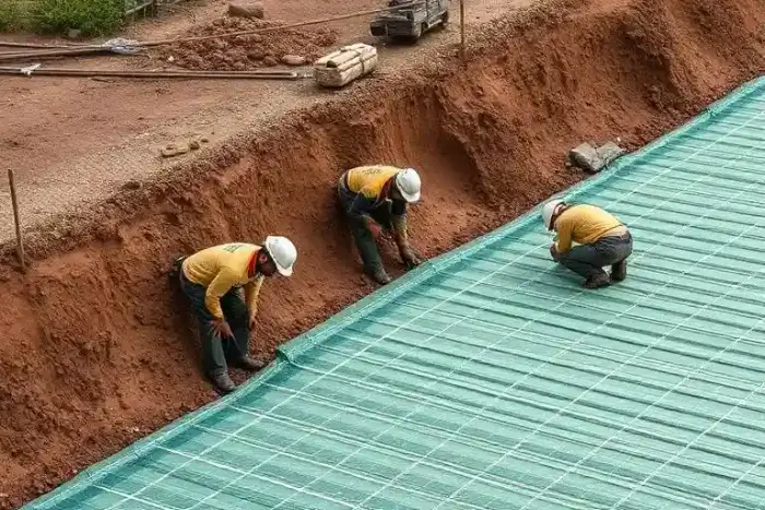 Geomalla y Geotextil